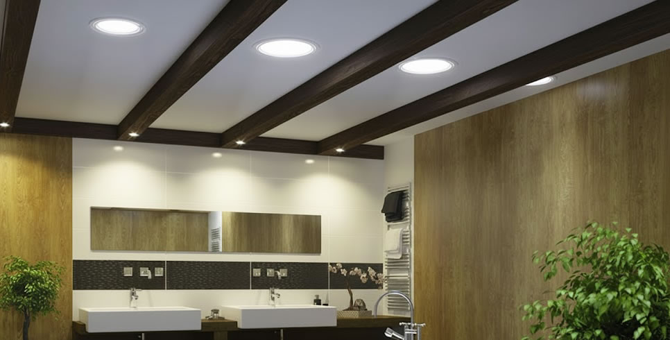bathroom with multiple sun tunnels