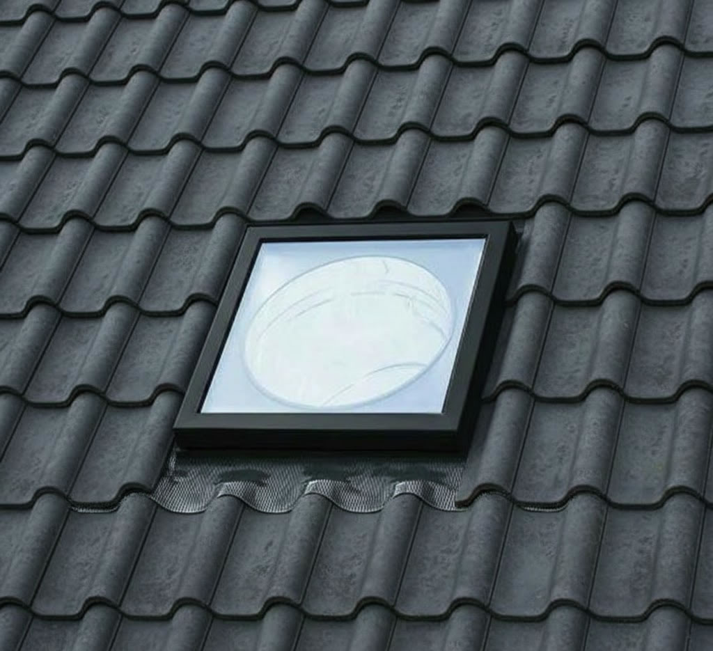 pitched roof sun tunnel tile roof