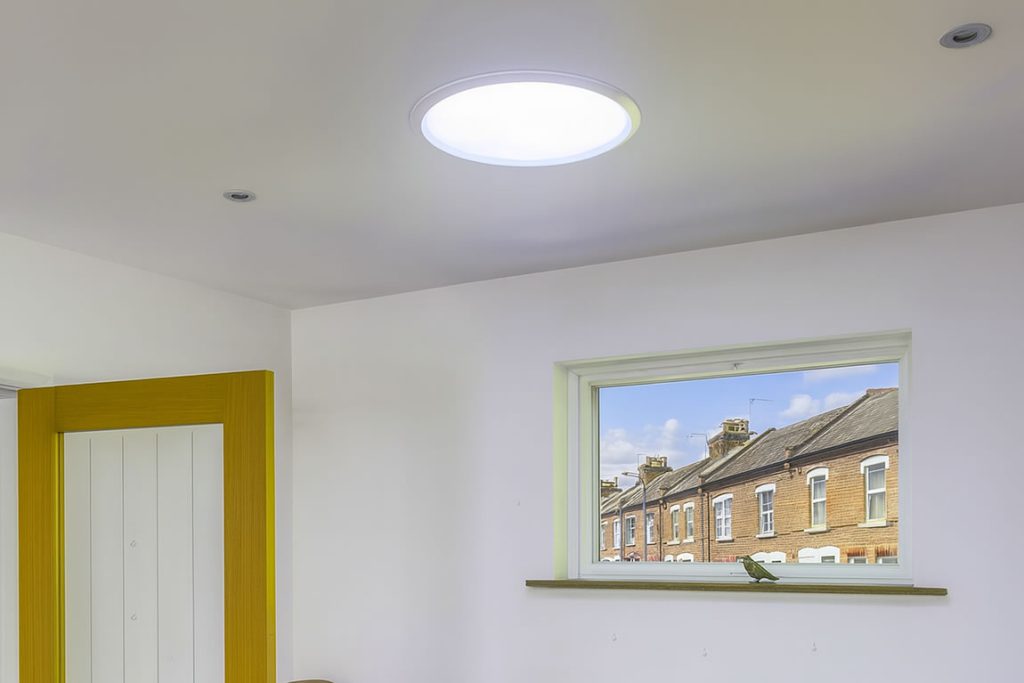 sun tunnel in a dark room repaired