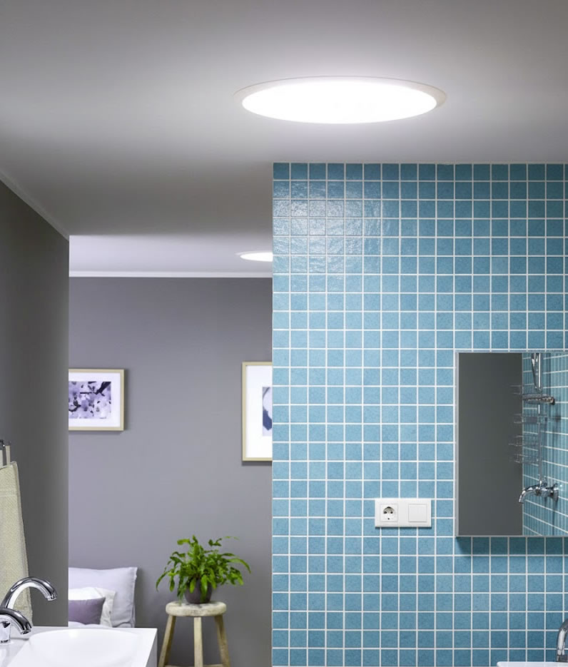 sun tunnel in uk dark bathroom