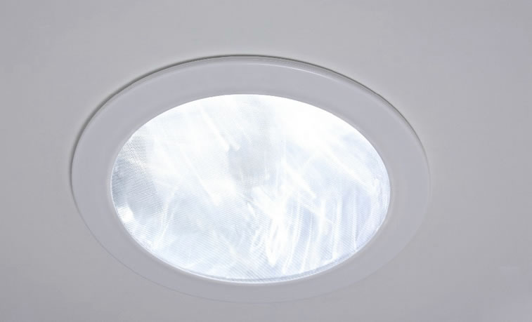 sun tunnel light element on ceiling diffuser