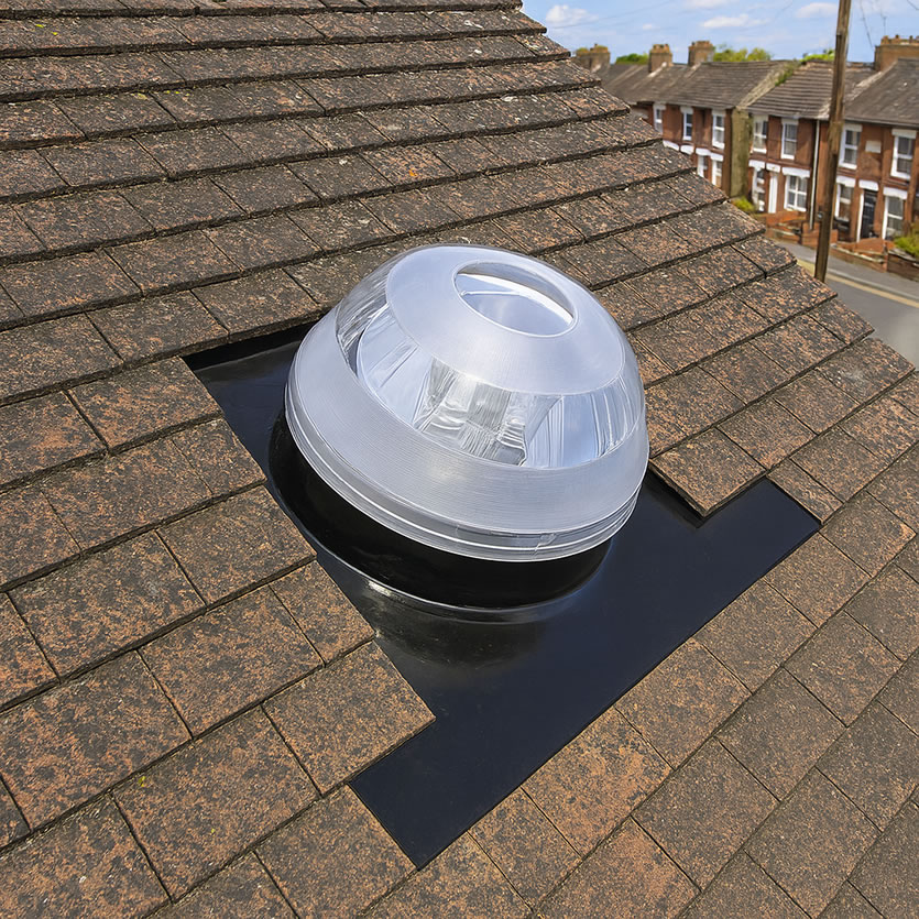 sun tunnels dome replaced on roof